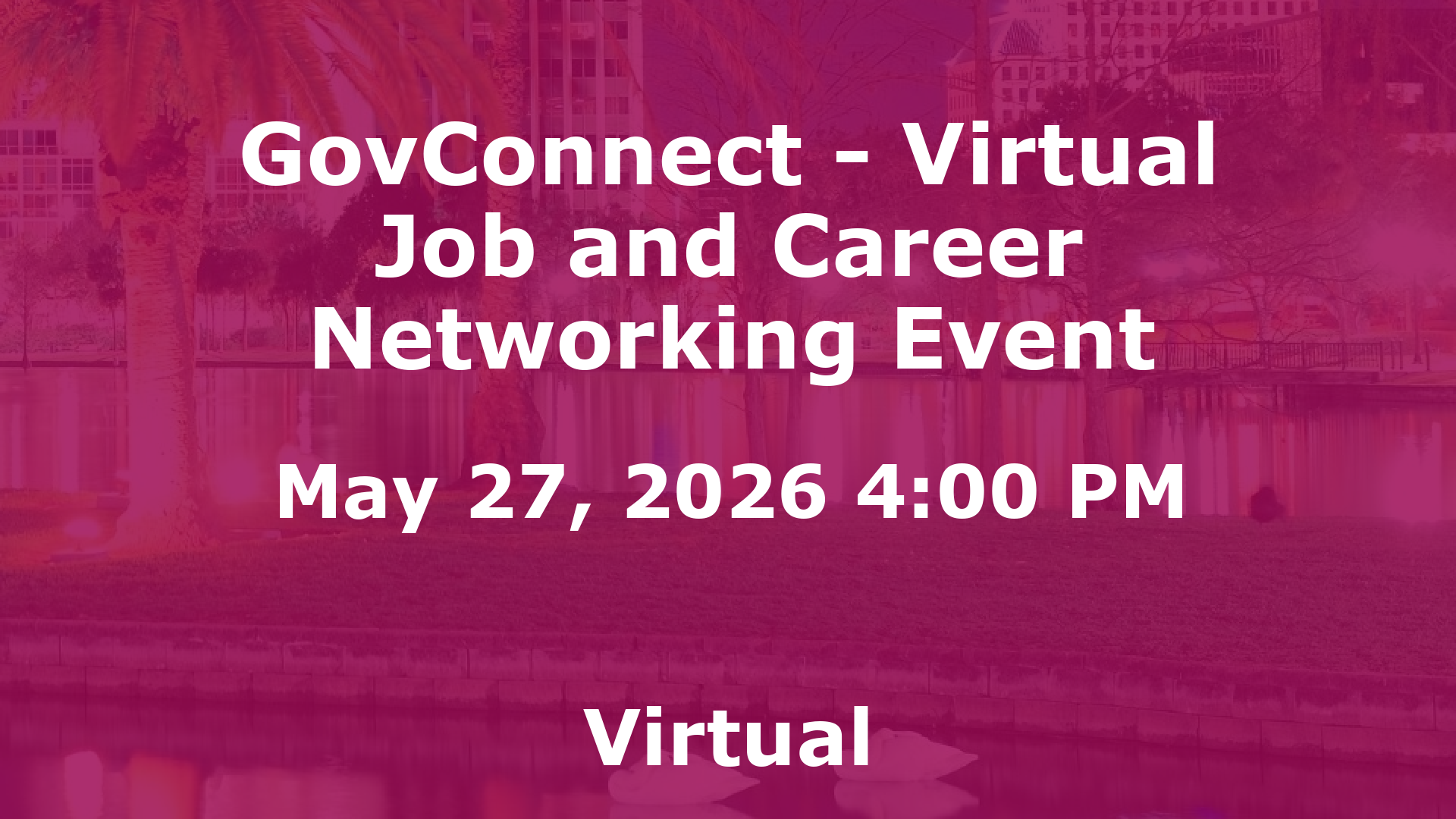 GovConnect - Virtual Job and Career Networking Event event image